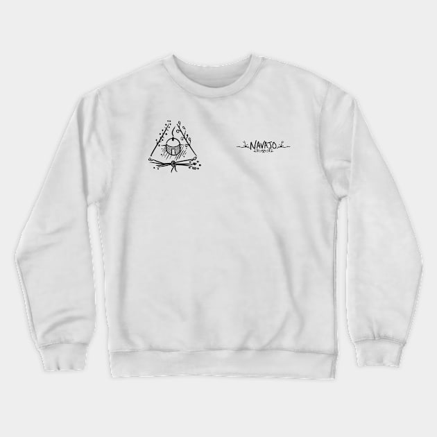 Navajo Hogan Triangle Typography Crewneck Sweatshirt by bricesondennis